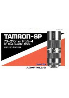 Tamron 70-210/3.5-4 manual. Camera Instructions.